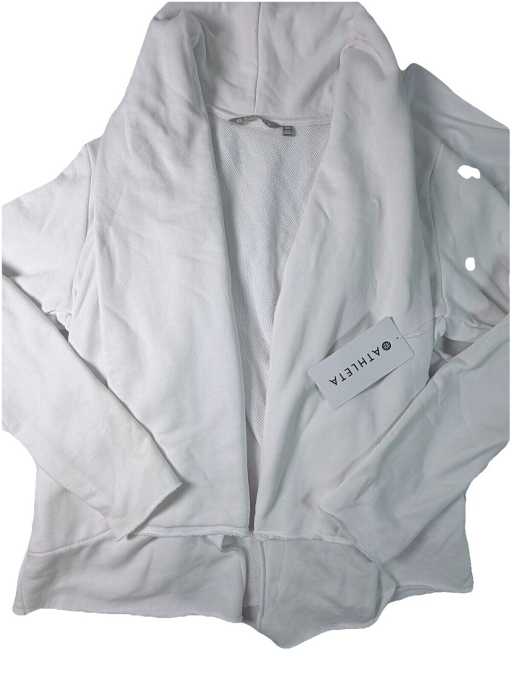 Athleta Tranquility Wrap French Terry Cardigan In White Size XL